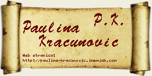 Paulina Kračunović vizit kartica